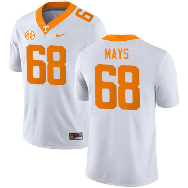 Cade Mays Tennessee Jersey,Tennessee Volunteers #68 Cade Mays College Jersey,Uniforms-White